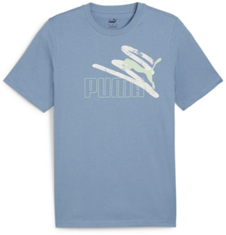 PUMA Heren Logo T-shirt Puma , Blue , Heren - 2Xl,Xl,M,S