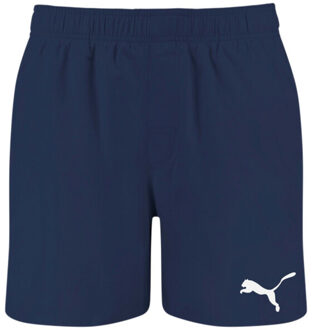 PUMA Heren logo zwemshort gemiddelde lengte Blauw - S