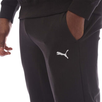 PUMA Heren Logobroek Enkel Joggingbroek (Zwart)