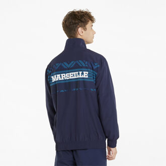 PUMA Heren OM Prematch Voetbaljack - maat M Navy