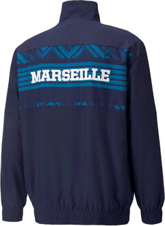 PUMA Heren Prematch Olympique De Marseille FC Track Jacket (Marine) Navy