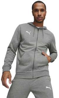 PUMA Heren team goal casual full zip hoodie Grijs - S