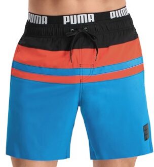 PUMA Heritage Stripe Mid Swim Shorts Zwart,Blauw,Versch.kleure/Patroon,Groen - Small,Medium,X-Large