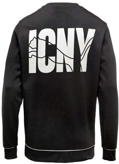 PUMA ICNY Logo Heren LS Zwart Sweatshirt Top Trui 568916 01 EE140 - M