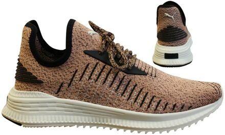 PUMA Ignite Avid EvoKnit Slip On Clay Textile Mesh Trainers - Heren Bruin - EU 40 / UK 6.5