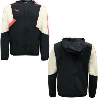 PUMA IT Evo Heren Navy Zip Up Trainingscapuchon Track Top Jas 654398 57 A45A - maat Zwart