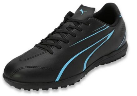 PUMA Jongens Vitoria TT Voetbalschoenen (Zwart/Lichtblauw) - EU 29 / UK 11
