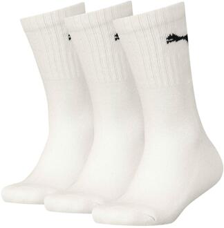 PUMA Kinder/Kinder Logo Crew Sokken (Pak van 3) (Wit) - maat EU 27 - EU 29