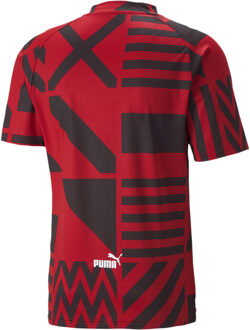 PUMA Kinderen A.C. Milan Voetbal Prematch Shirt Jongens - maat 7-8J / 122-128cm Rood