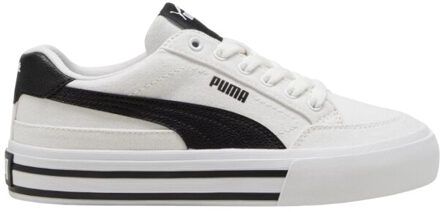 PUMA Kinderen/kinderen court classic vulcanized formstrip leren trainers Wit - 38