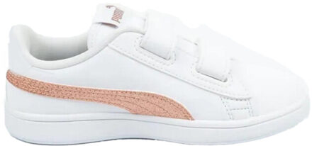 PUMA Kinderen/kinderen smash ecologische leren trainers - maat 27,5 Wit
