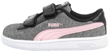 PUMA Kinderen/kinderen smash v2 leren trainers Grijs - 22