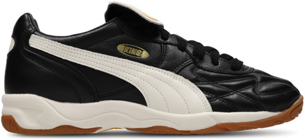 PUMA King Indoor Sneakers Heren - Zwart - Maat 40.5 - Leer Black