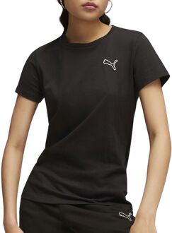 PUMA Klassiek dames T-shirt met logo Puma , Black , Dames - L,M,S,Xs