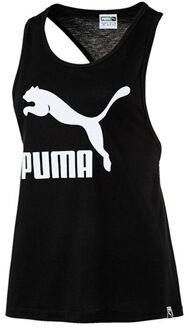 PUMA Klassiek Logo Ronde Hals Zwart Mouwloos Damestop 574990 01 - EU 42 / UK 8