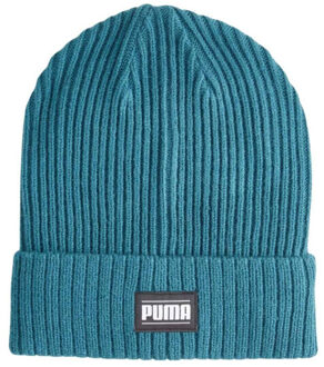 PUMA Klassieke geribde omgeslagen muts voor volwassenen - maat One size Blauw