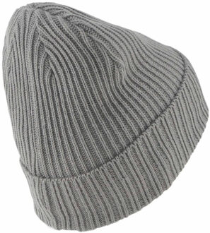 PUMA Klassieke geribde omgeslagen muts voor volwassenen - maat One size Grijs