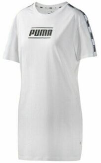 PUMA Korte Mouw Crew Hals Wit Dames Sport Jurk 579558 02 Camouflage