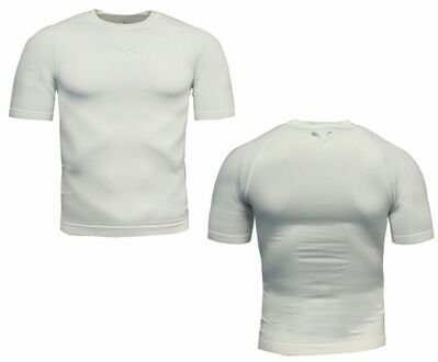 PUMA Korte Mouw Crew Wit Heren Bodywear Functioneel Basislaag T-shirt 741996 02