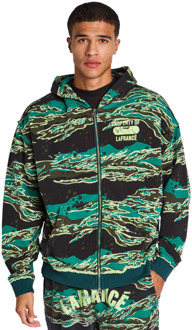 PUMA La France Hoodies Heren - Groen - Maat S - Katoen Fleece Green