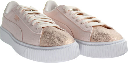 PUMA Lage Geklede Sneakers Roze Puma Basket Platform