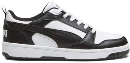 PUMA Lage Rebound V6 Sneakers Zwart/Wit Puma , Black , Heren - 44 1/2 Eu,41 Eu,44 Eu,45 Eu,46 Eu,42 1/2 Eu,42 EU