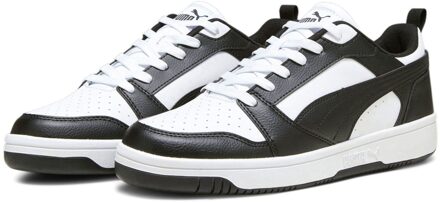 PUMA Lage Rebound V6 Sneakers Zwart/Wit Puma , Black , Heren - 44 1/2 Eu,41 Eu,45 Eu,46 Eu,42 1/2 Eu,42 EU