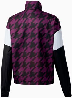 PUMA Lange Mouw Zip Up Womens All Over Print Zwart Paars Jas 596735 25 - S