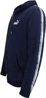PUMA lange mouwen ritssluiting marineblauw heren trainingsjack met capuchon 853356 06 Navy