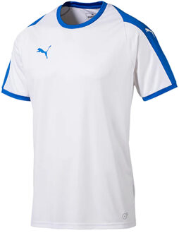 PUMA Liga Jersey Training T-shirt Korte Mouw Crew Hals Blauw Heren Top 703417 12 - maat Wit