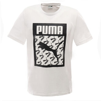 PUMA Logo Fill Heren Wit T-Shirt - maat
