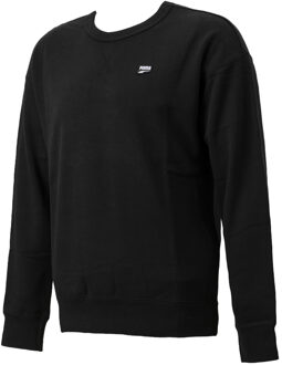 PUMA Logo Street Style Heren Crew Sweatshirt Zwart 596011 01