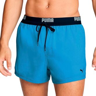 PUMA Logo Zwemshort Heren blauw - M