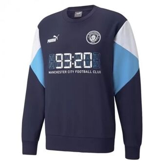PUMA Manchester City Football Club Lange Mouw Crew Hals Heren Truien 764522 03 Blauw - 2XL