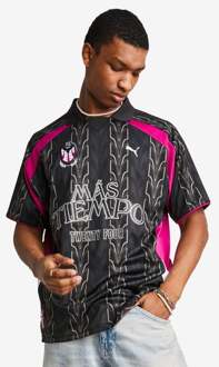 PUMA Mas Tiempo T-shirts Heren - Zwart - Maat S - Poly Woven Black