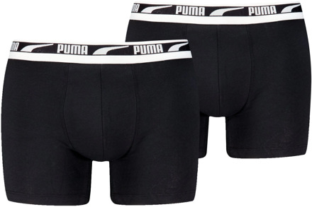 PUMA Men multi logo boxer 2-pack 701226392 / Zwart - XL