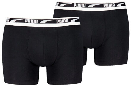 PUMA Men multi logo boxer 2-pack 701226392 / Zwart