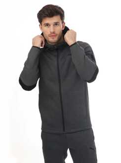 PUMA Men's Puma Evostripe Core Full Zip Hoodie in Grey Heather Grijs