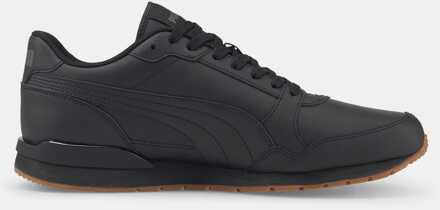PUMA Men's Puma ST Runner v3 Leather Trainers in Black Zwart