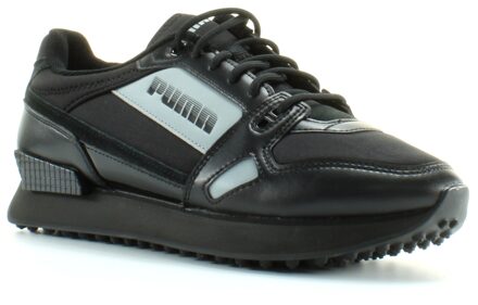 PUMA Mile Rider Bright Peaks Zwart Textiel Unisex Lace Up Trainers 374113 01 - EU 37 / UK 4