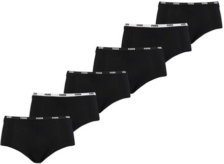 PUMA Mini Short Dames Zwart 6-Pack -M