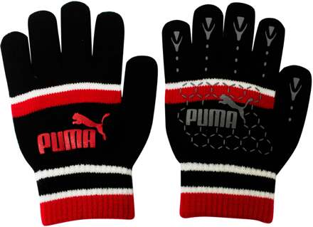 PUMA No 1 Logo Cat Magic Winter Zwart/Rood Unisex Handschoenen