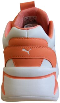 PUMA Nova x Pantone 2 Living Coral Leather Lace Up Damestrainers 371211 01 Wit
