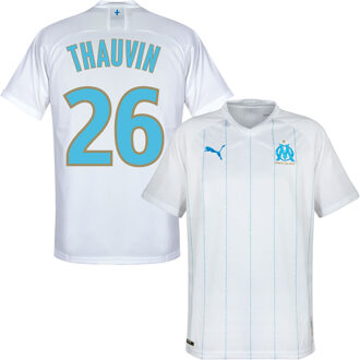 PUMA Olympique Marseille Shirt Thuis 2019-2020 + Thauvin 26 (Fan Style) - L