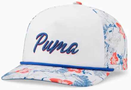 PUMA P 110 Flexfit Verstelbaar Wit/Blauw Heren Golfpet 023807 01 - One Size