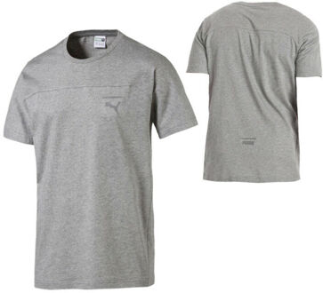 PUMA Pace Primary Tee Heren Top T-shirt Korte Mouw Grijs 575046 03 A79B - S