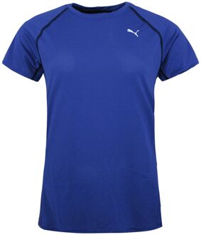 PUMA PE Hardloop T-shirt Korte Mouw Dames Sportschool Crew Hals Top Blauw 513813 09 - EU 47.5 / UK 12