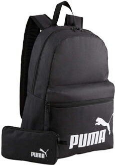 PUMA Phase Backpack Set - Rugzak met Etui Zwart - One Size