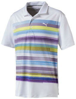 PUMA Pixel Polo Shirt Jongens Junior T-shirt Korte Mouw Wit 574103 02 A18B