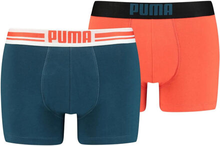 PUMA Placed Logo Boxer 2P - Boxer Shorts Rood - M